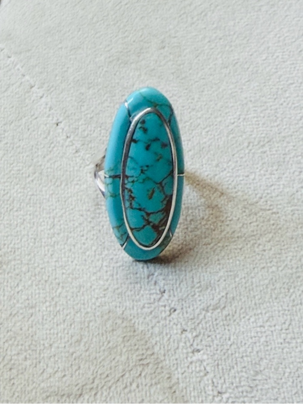 Turquoise & Sterling Silver southwestern Ring